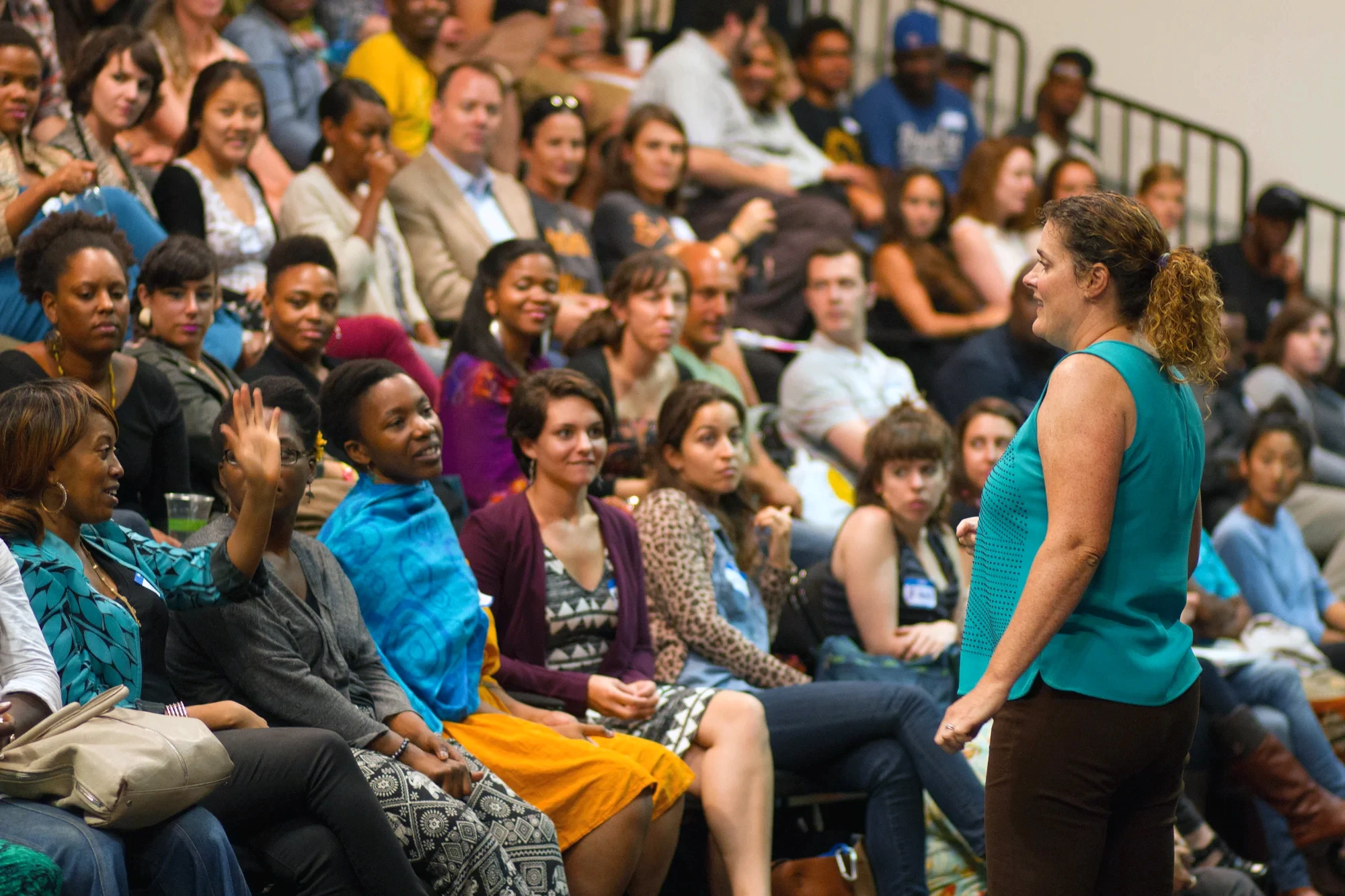 A workshop audience